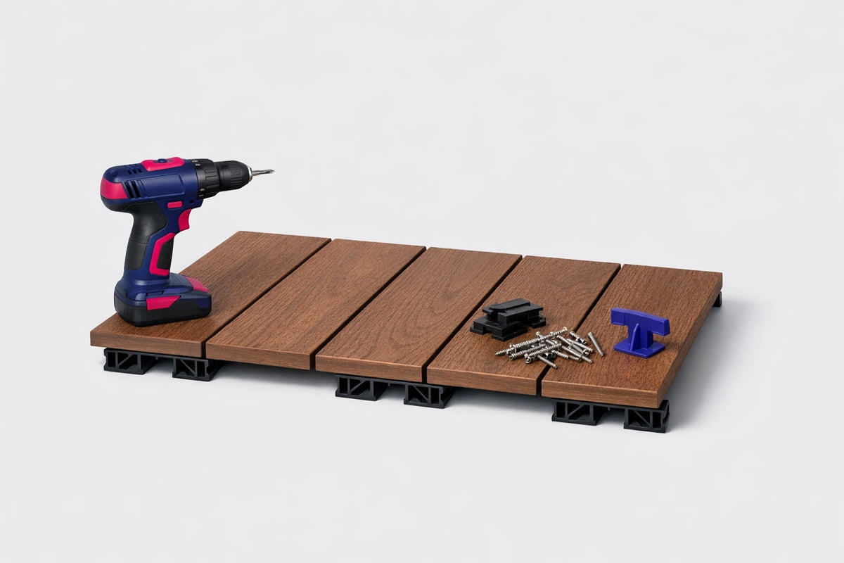 Posa decking legno