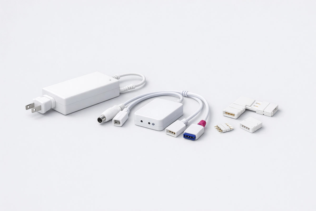 Connettori, controller e alimentatori per strisce LED