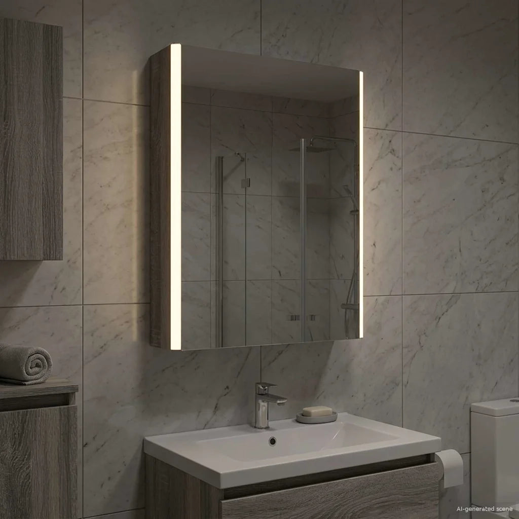 Mobiletto per specchio da bagno Grigio Sonoma 889228