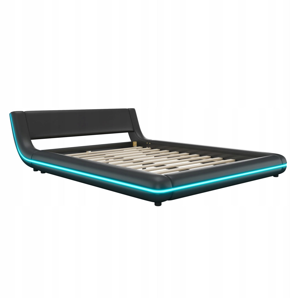 Letto basso 140x200 LED nero - Xylo