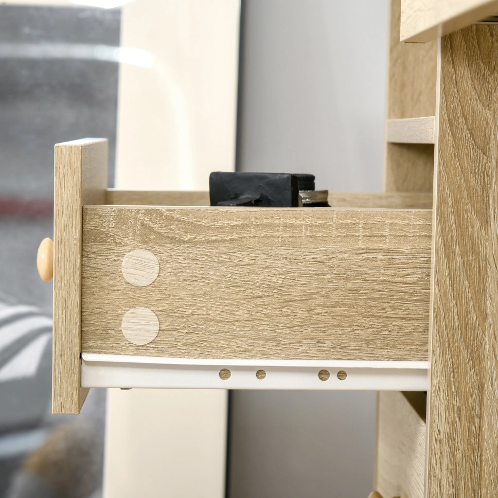 Scrivania Ufficio con Scaffali e Cassetti in Legno ¨C Zephmum ¨C 125x60x74cm