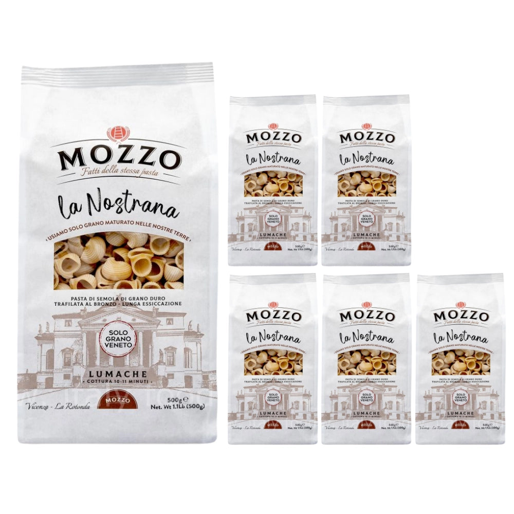 Mozzo la nostrana lumache pasta con grano veneto 6 confezioni da 500 grammi