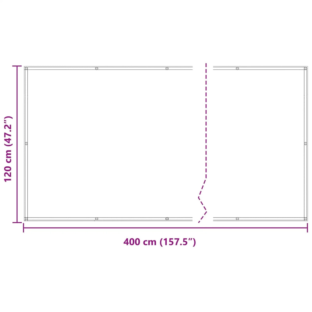 Schermo da balcone | Paravento da Balcone Borgogna 120 x 400 cm