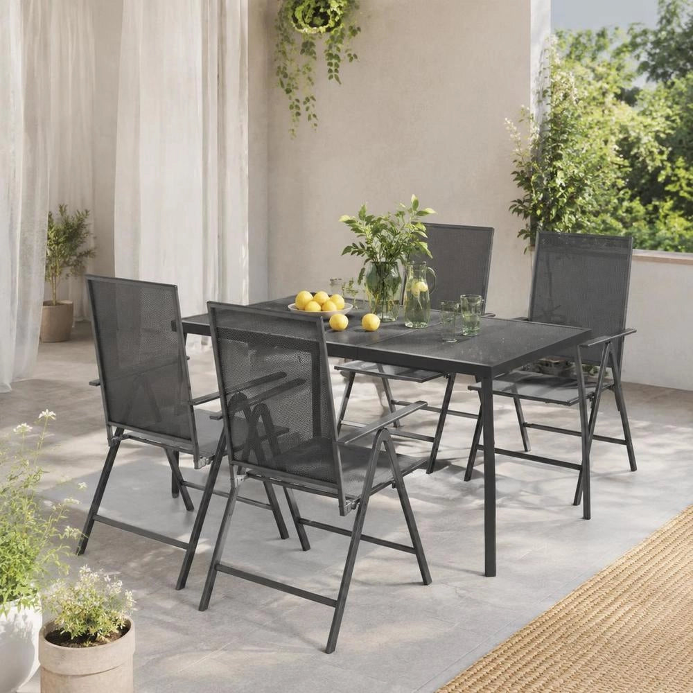 Garden Table Anthracite 165x80x72 Cm Steel Mesh