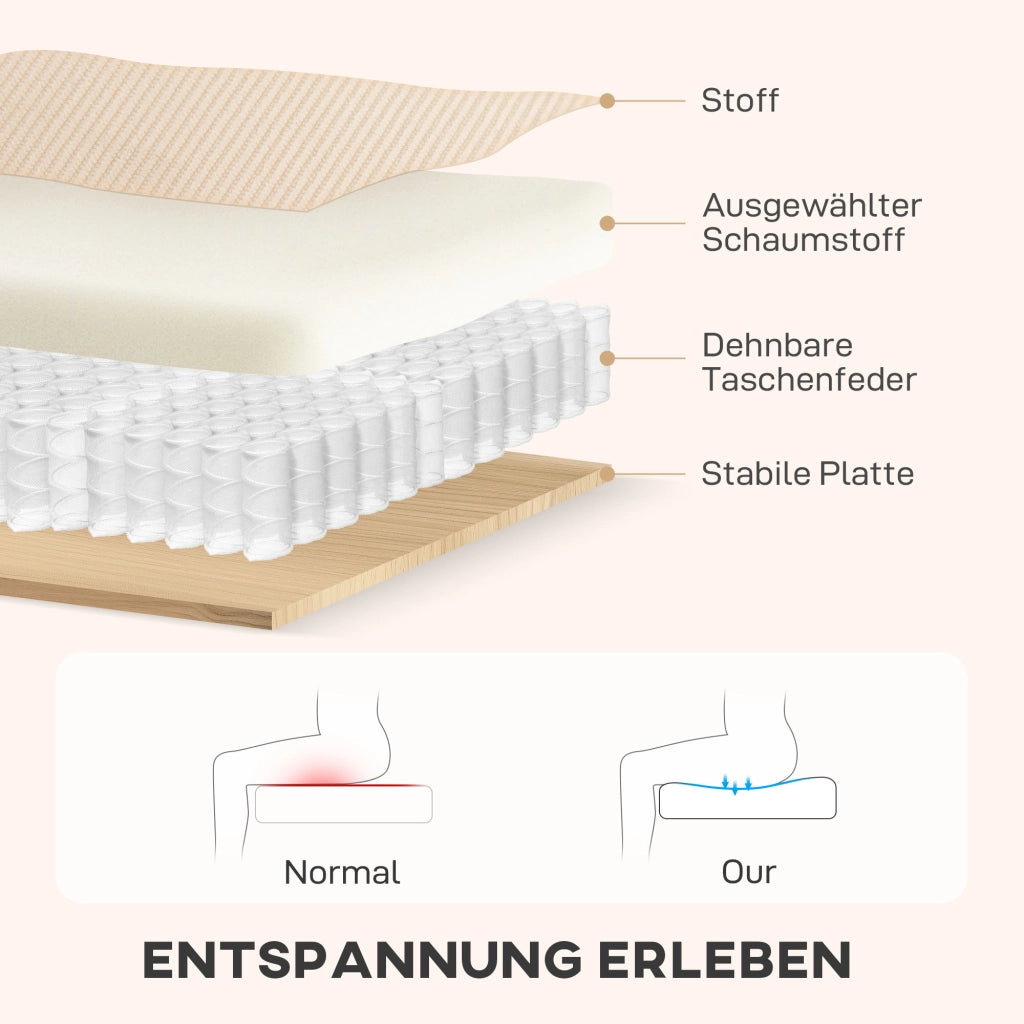 Divano letto angolare con contenitore e cuscini ¨C Minimal ¨C Beige