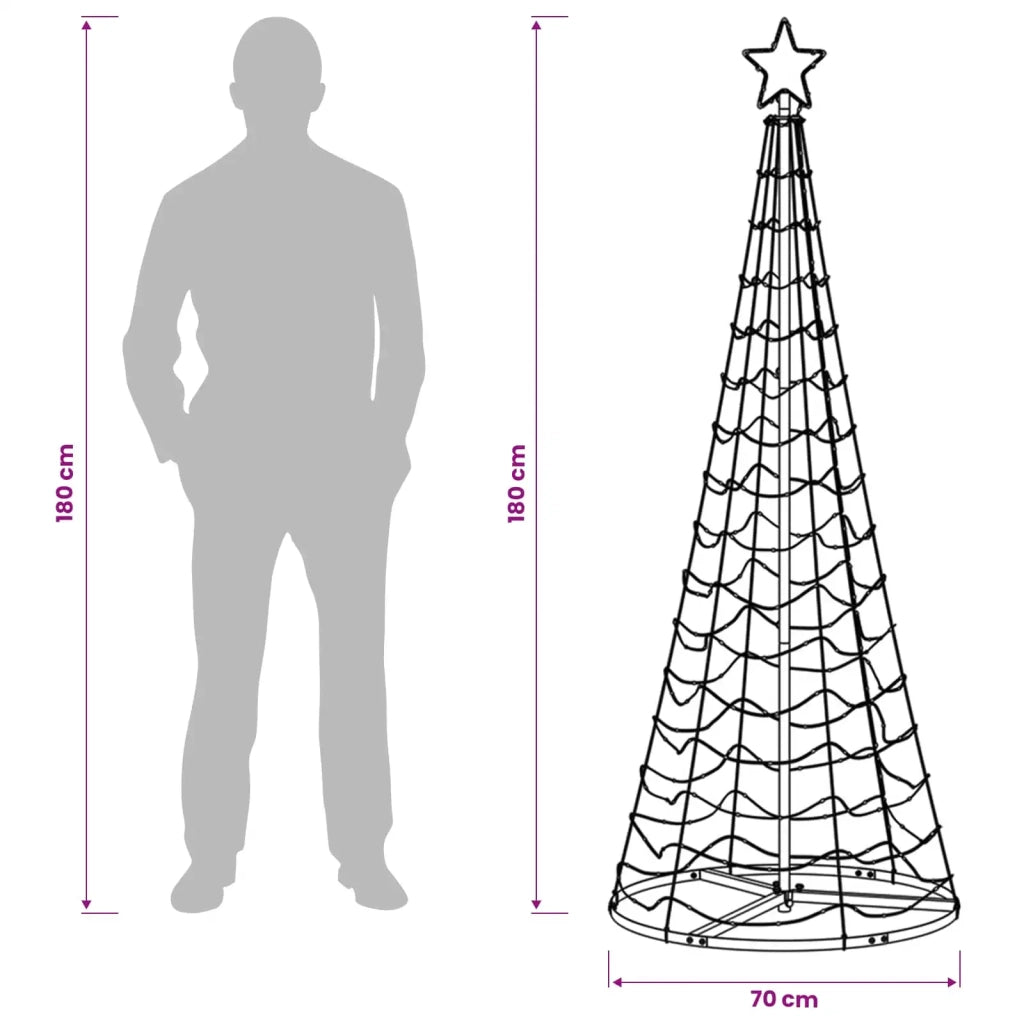 Albero di Natale LED a spirale con base EKENAS 180 cm 220 LED 42056566