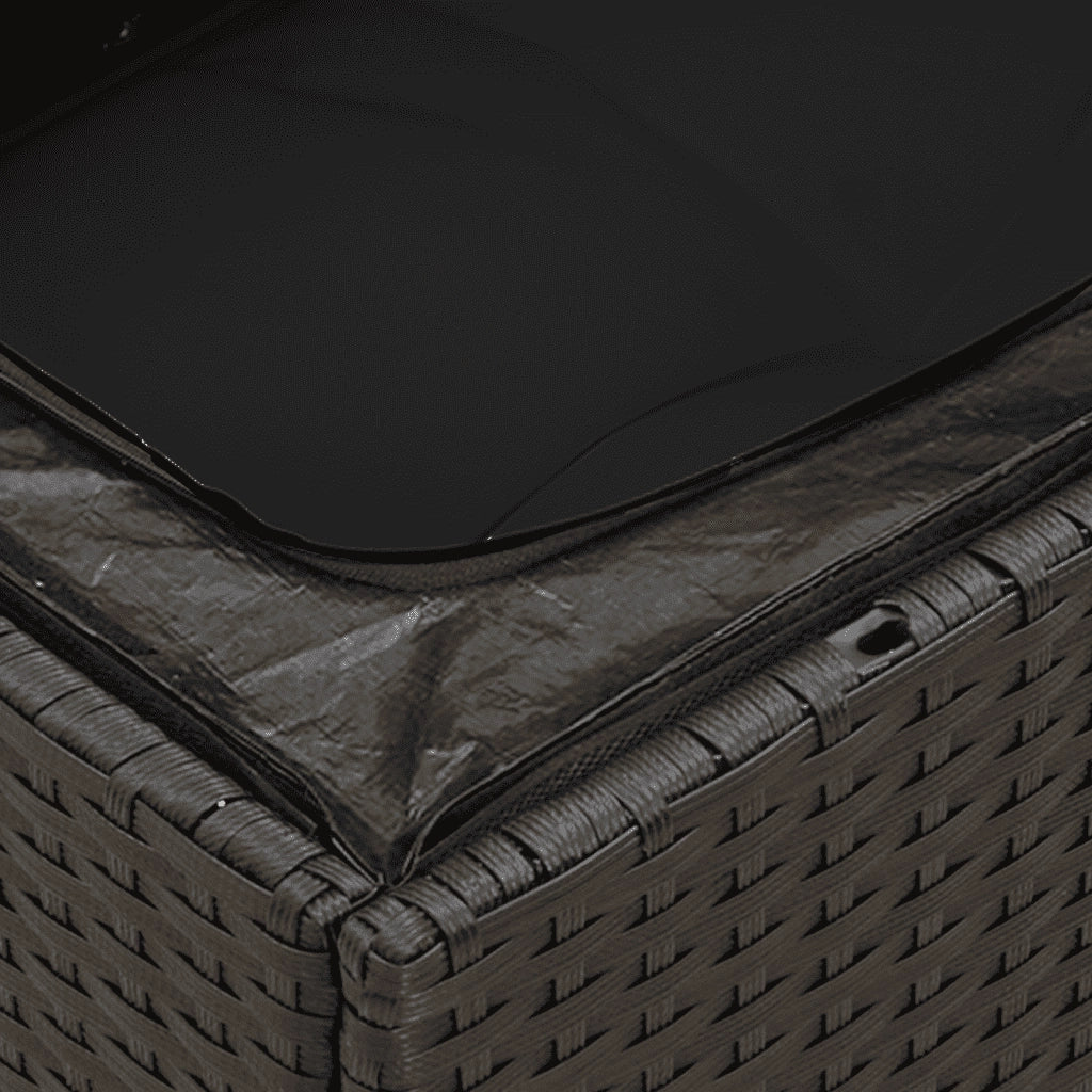 Set Divani da Giardino con Cuscini 8 pz Nero in Polyrattan 3254662