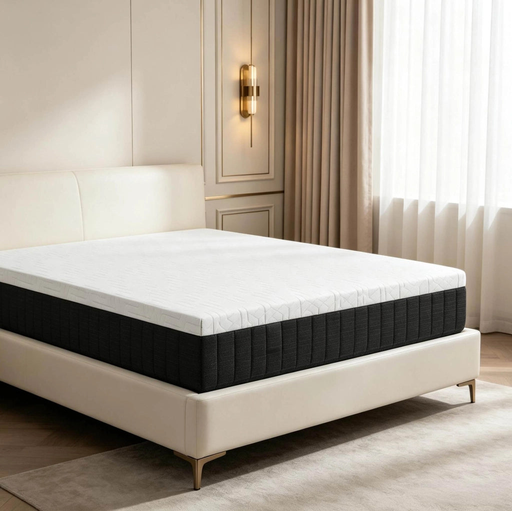 Materasso memory foam 140x190 cm per 2 persone, spessore 25 cm, imbottitura in schiuma ad alta densità