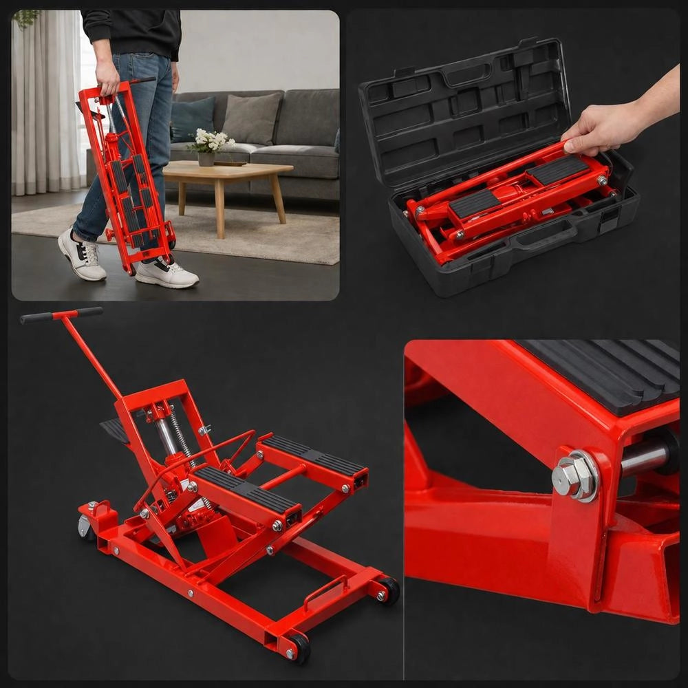 Hydraulic Motorcycle Lift ATV 680 Kg Red