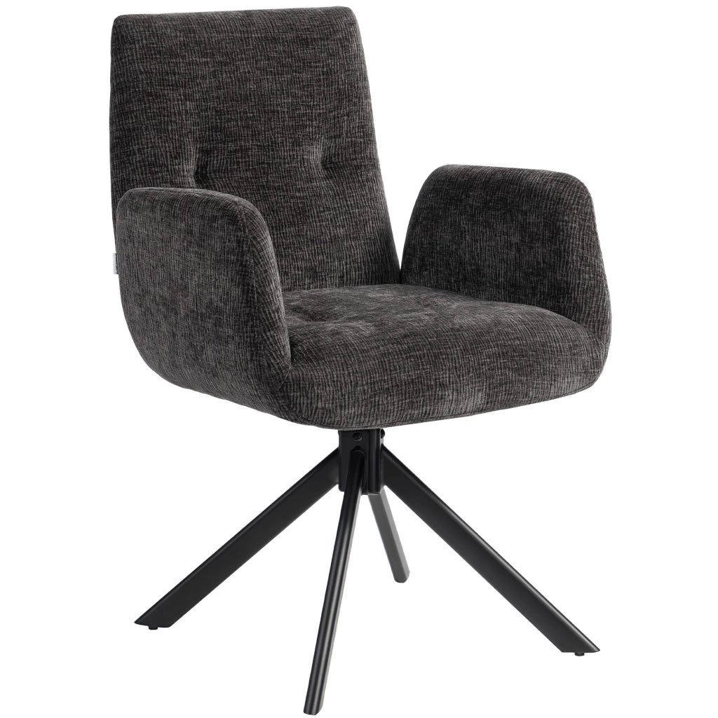 Poltrona girevole moderna imbottita ¨C Minimal ¨C nera