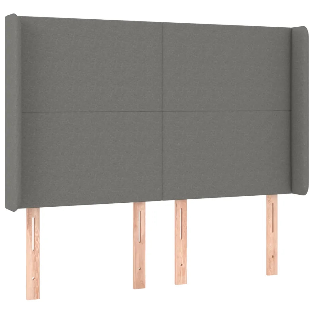 Letto a Molle Materasso e LED Grigio Scuro 140x190cm in Tessuto 3138150
