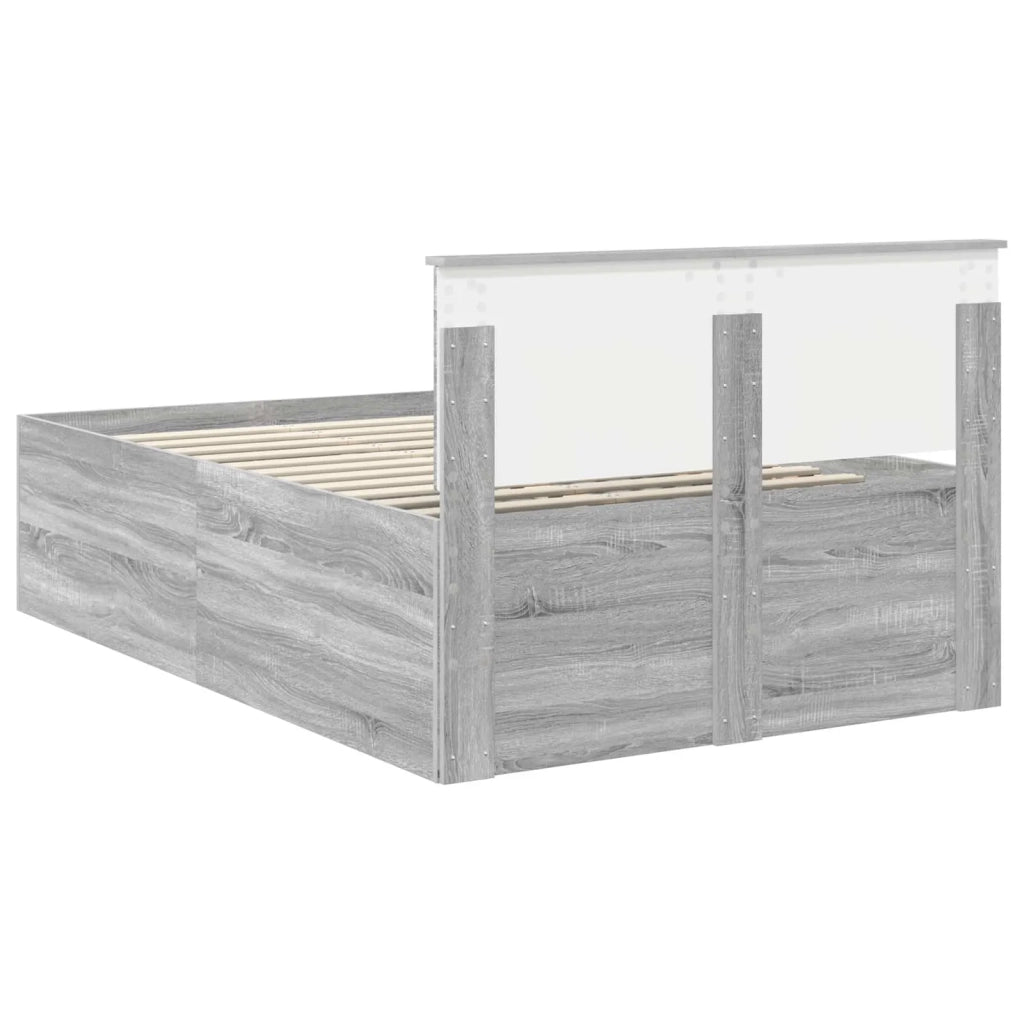 Struttura del letto con testiera Grigio Sonoma 120 x 190 cm 3408597