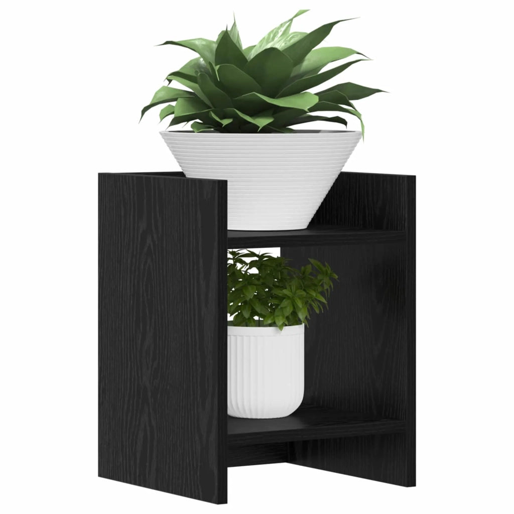 Supporto per piante | Sostegno per piante 2 pz Rovere Nero 30 x 30 x 40 cm