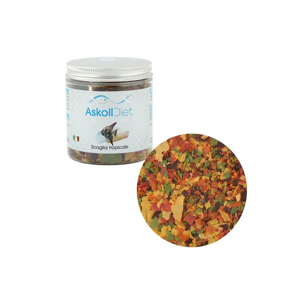 Askoll Diet Scaglia Tropicale - Alimento completo per tutti i pesci ornamentali di acqua dolce Formato: 250 ml