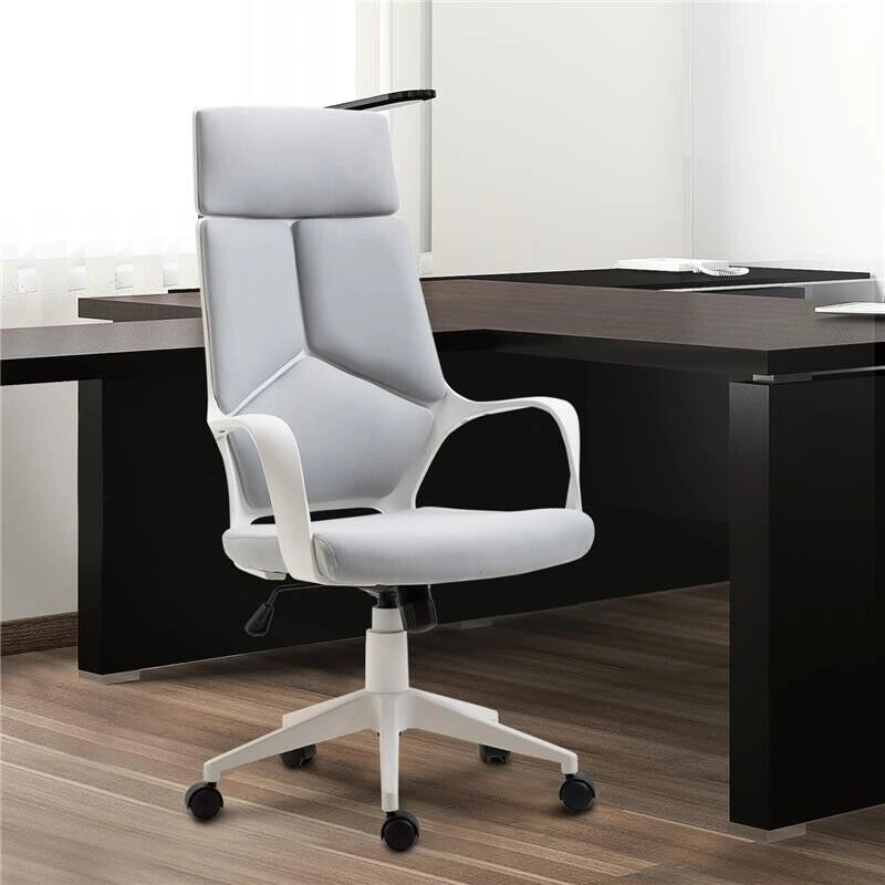 SEDIA DA UFFICIO ERGONOMICA  IN TESSUTO REGOLABILE E GIREVOLE IN MESH GRIGIO