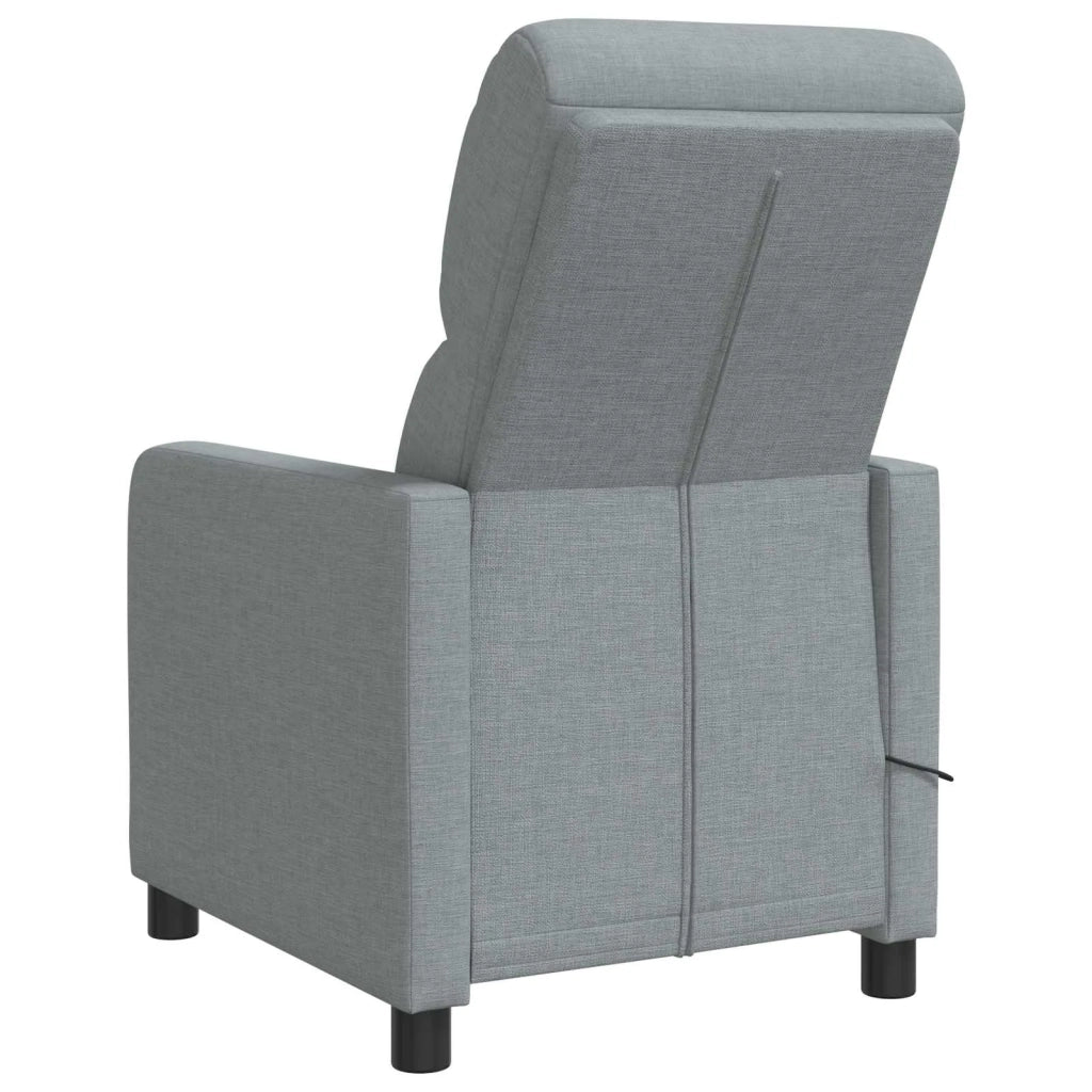 Poltrona Massaggiante Grigio Chiaro Tessuto 42034829