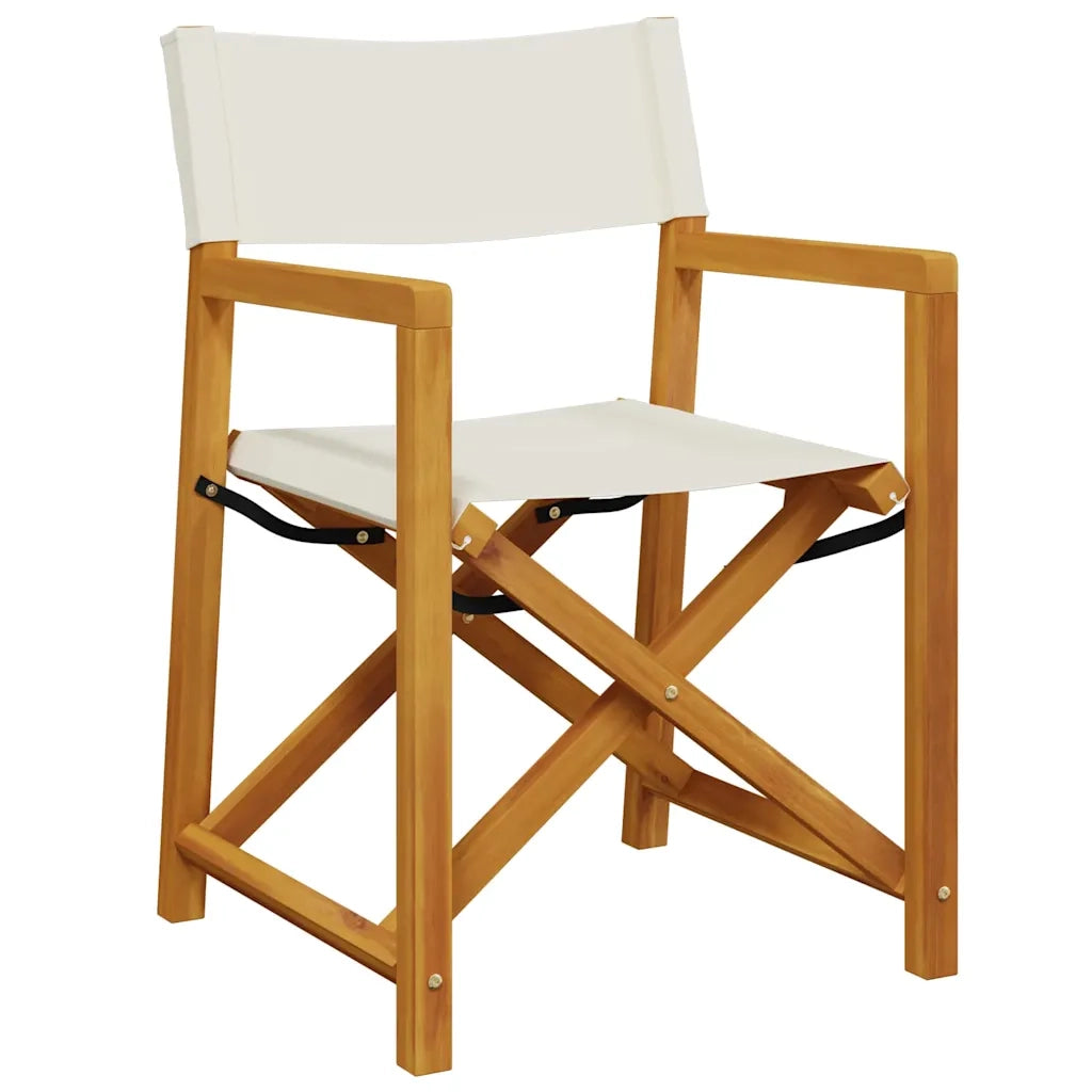 Set di 8 sedie pieghevoli in tessuto bianco crema 3208918