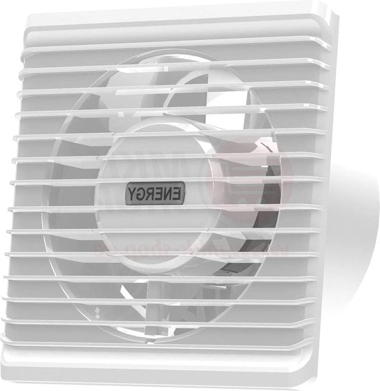 Ventilatore per bagno con Ø 100 mm e timer con ripercussione, silenzioso 10 cm