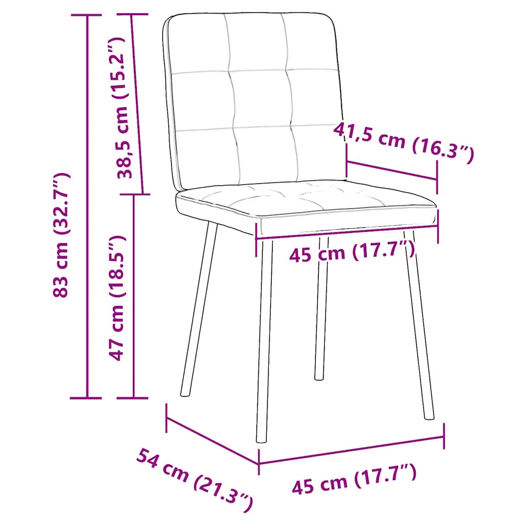 Sedie da Pranzo 4 pz Blu in Velluto 3315167