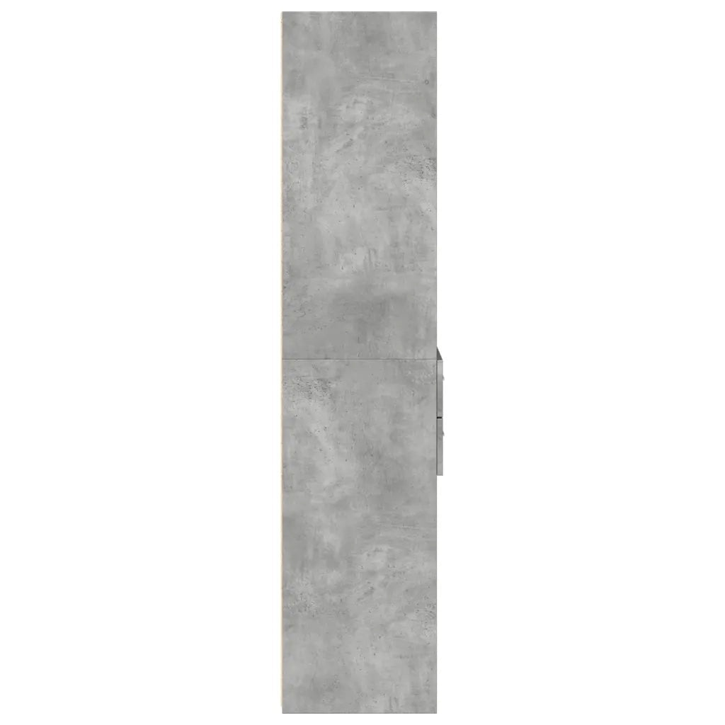 Credenza-Buffet-Armadio da cucina Grigio Cemento 50x42,5x185 cm in Legno Multistrato 593264