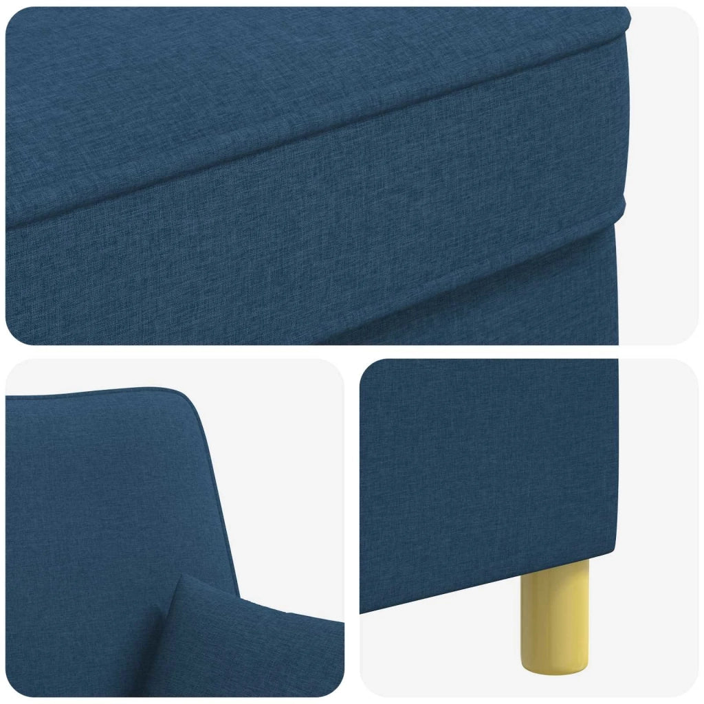 Poltrona XL con Cuscini Blu Tessuto 42043491