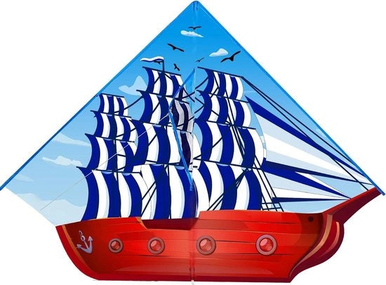 Sailboat Kite - Facile da volare - Adatto a bambini e adulti - Tessuti eleganti - Design struttura unico - Attività all'aperto - Giochi di attività - Adatto per tutte le età - Campeggio per principianti