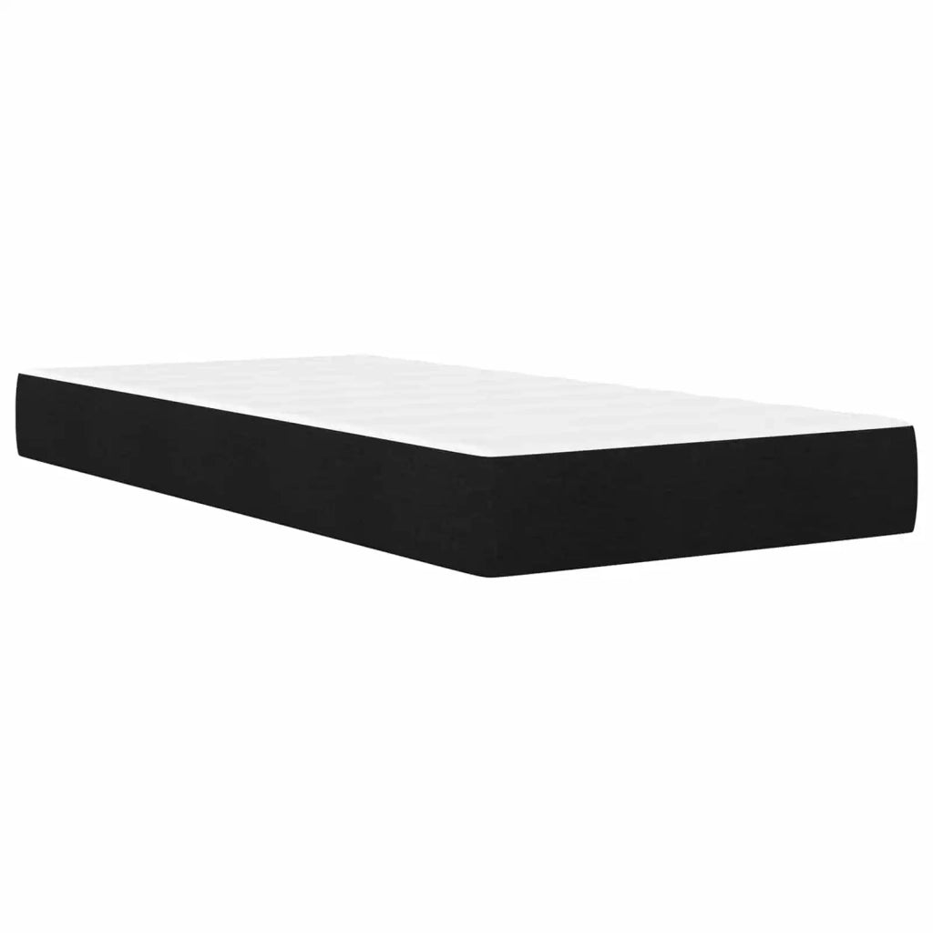Struttura letto con materasso-Giroletto Nero 90 x 200 cm Tessuto