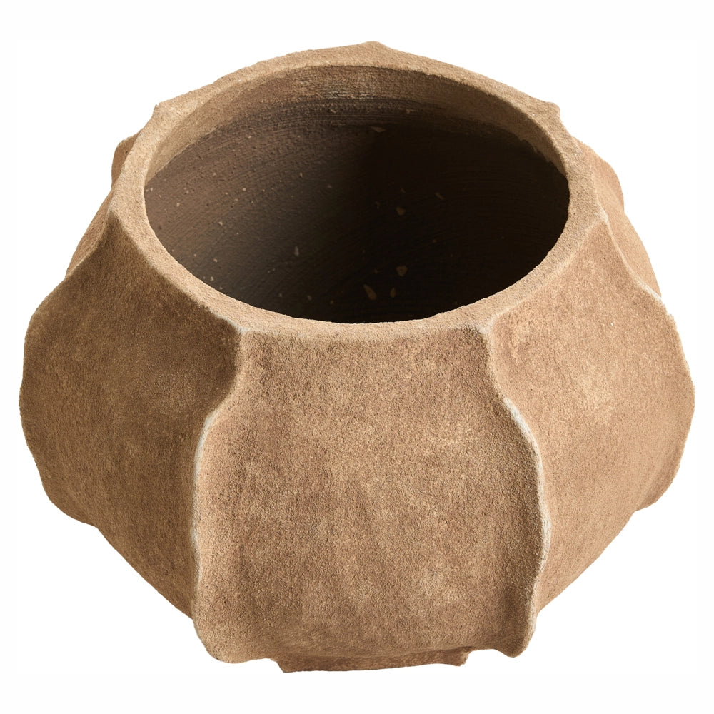Vaso per piante beige in cemento e fibra di vetro 43 x 29 cm da interno ed esterno