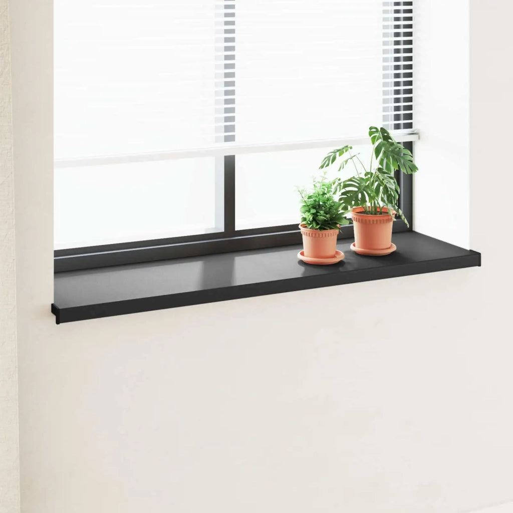 Soglia della Finestra Nero con Venature del Legno PVC 42046873