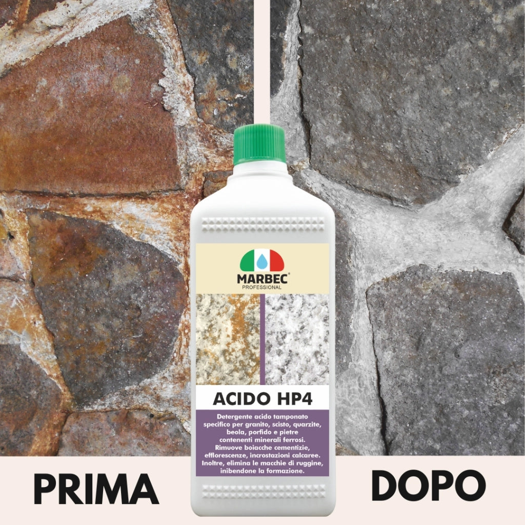 Detergente Acido tamponato per profido e granito ACIDO HP4    1LT