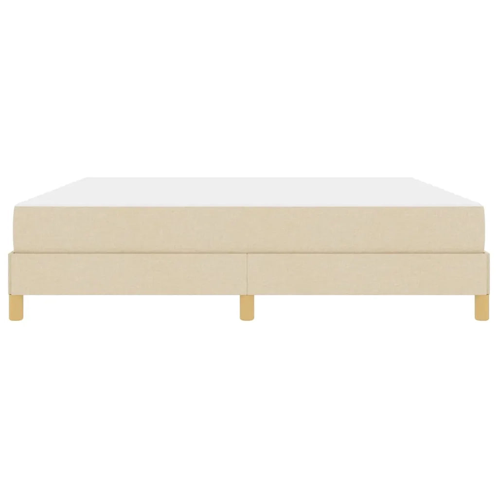 Letto a molle con materasso Crema 180 x 200 cm Tessuto 3398589