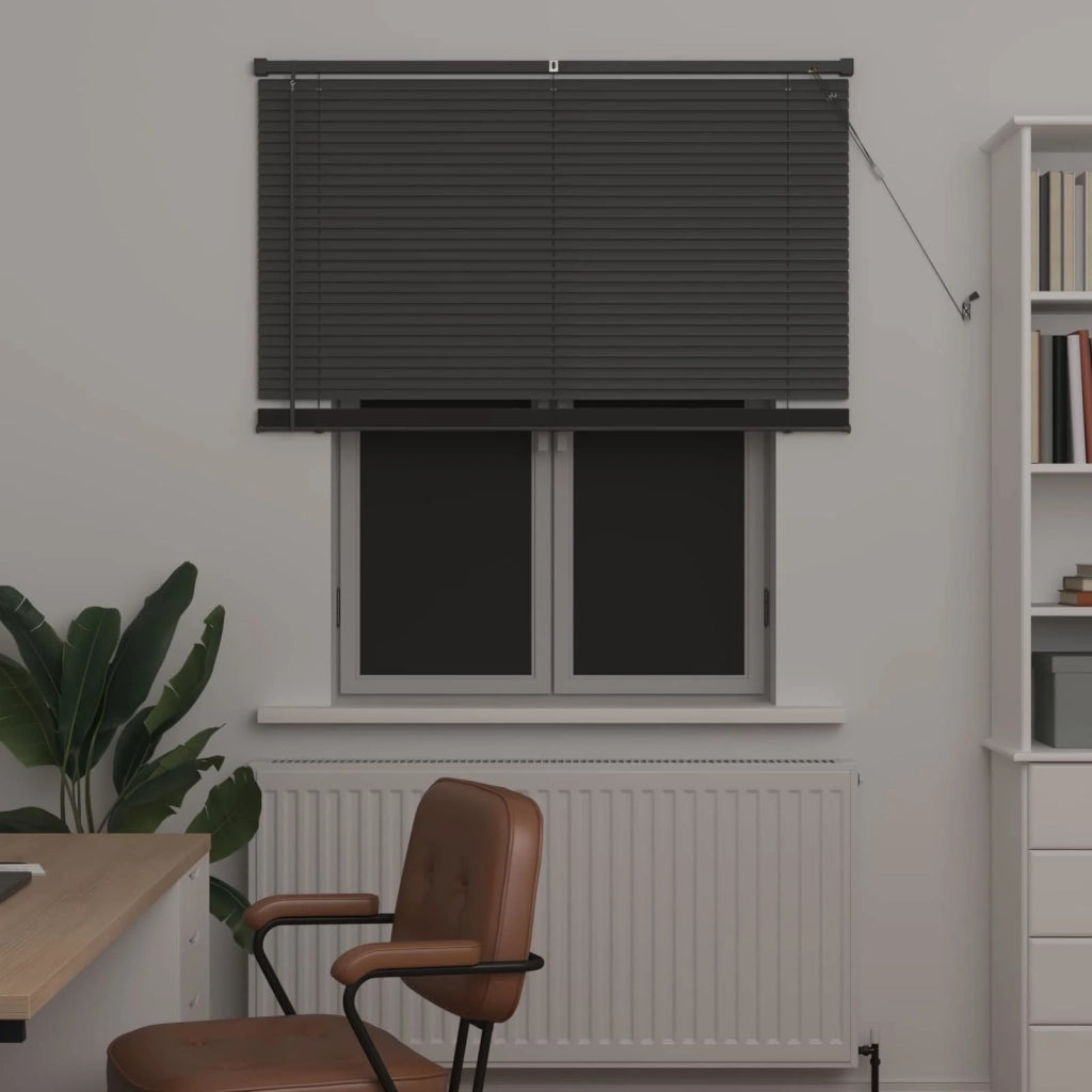 Tenda Veneziana | Tenda a lamelle Grigio Argento 150 x 110 cm 25 mm PVC