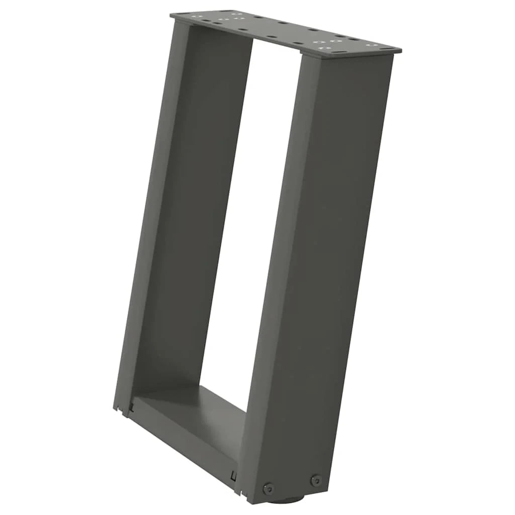 Set di 2 gambe per tavolino da caffè angolate dal design moderno 38 x 43 cm in acciaio antracite 02_0057046