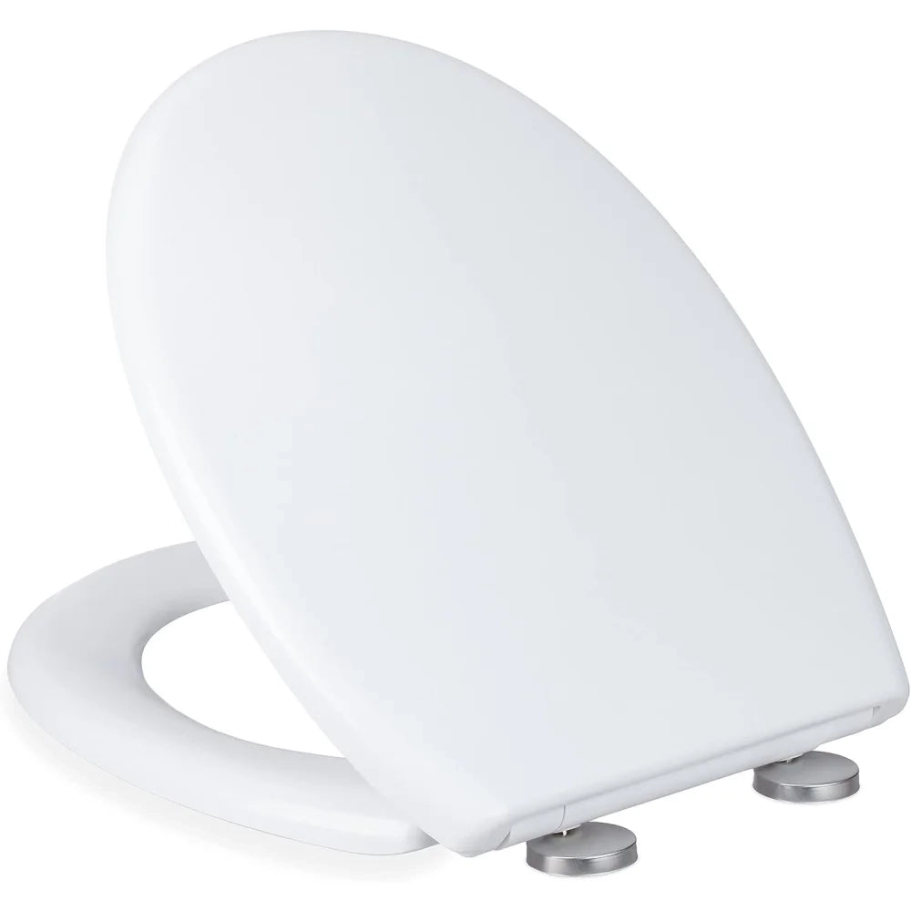 Relaxdays sedile wc con chiusura ammortizzata, asse ovale, sganc