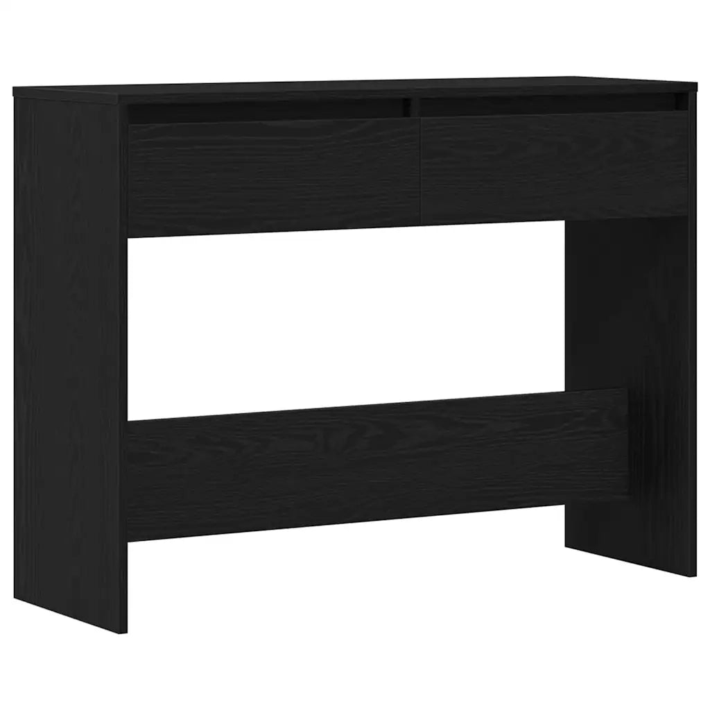 Tavolo consolle con cassetto Rovere Nero 100 x 35 x 76,5 cm 862708