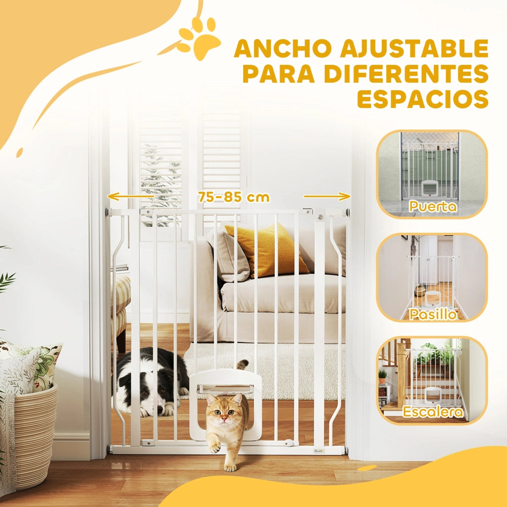 Cancello di Sicurezza ¨C zephmum ¨C Bianco 75-85 cm