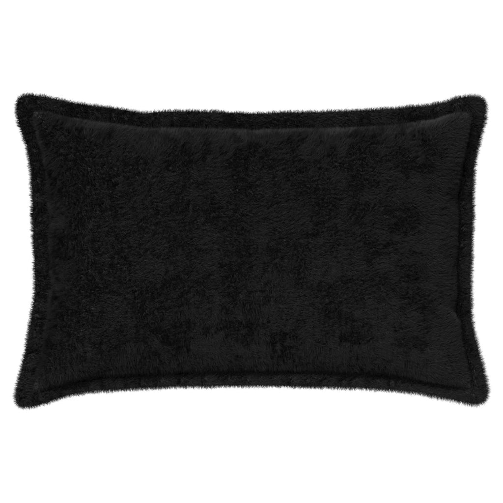 Federa 6 pz HOUTEN Nero 40 x 60 cm Pelliccia di Coniglio Finta 917707