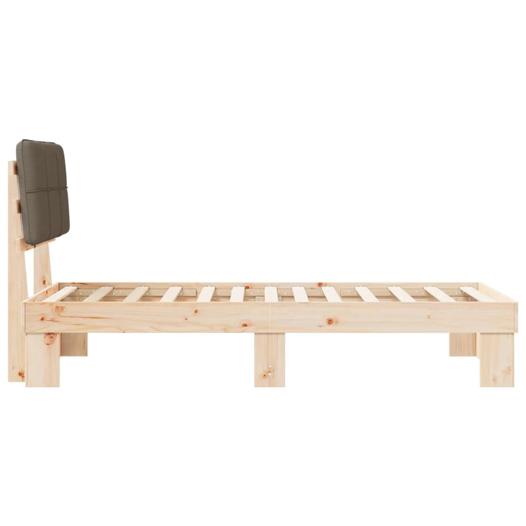 Letto con Testiera Rivestita Talpa 100 x 200 cm Pino massello 877442