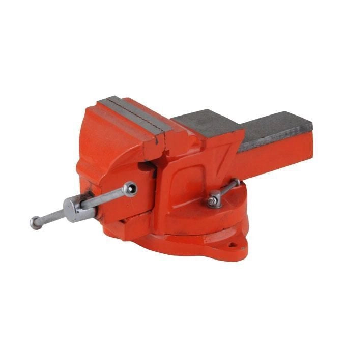 DOC 04508 Morsa da Banco in Ghisa 150 mm con Base Girevole e Fissaggio Superiore colore Nero