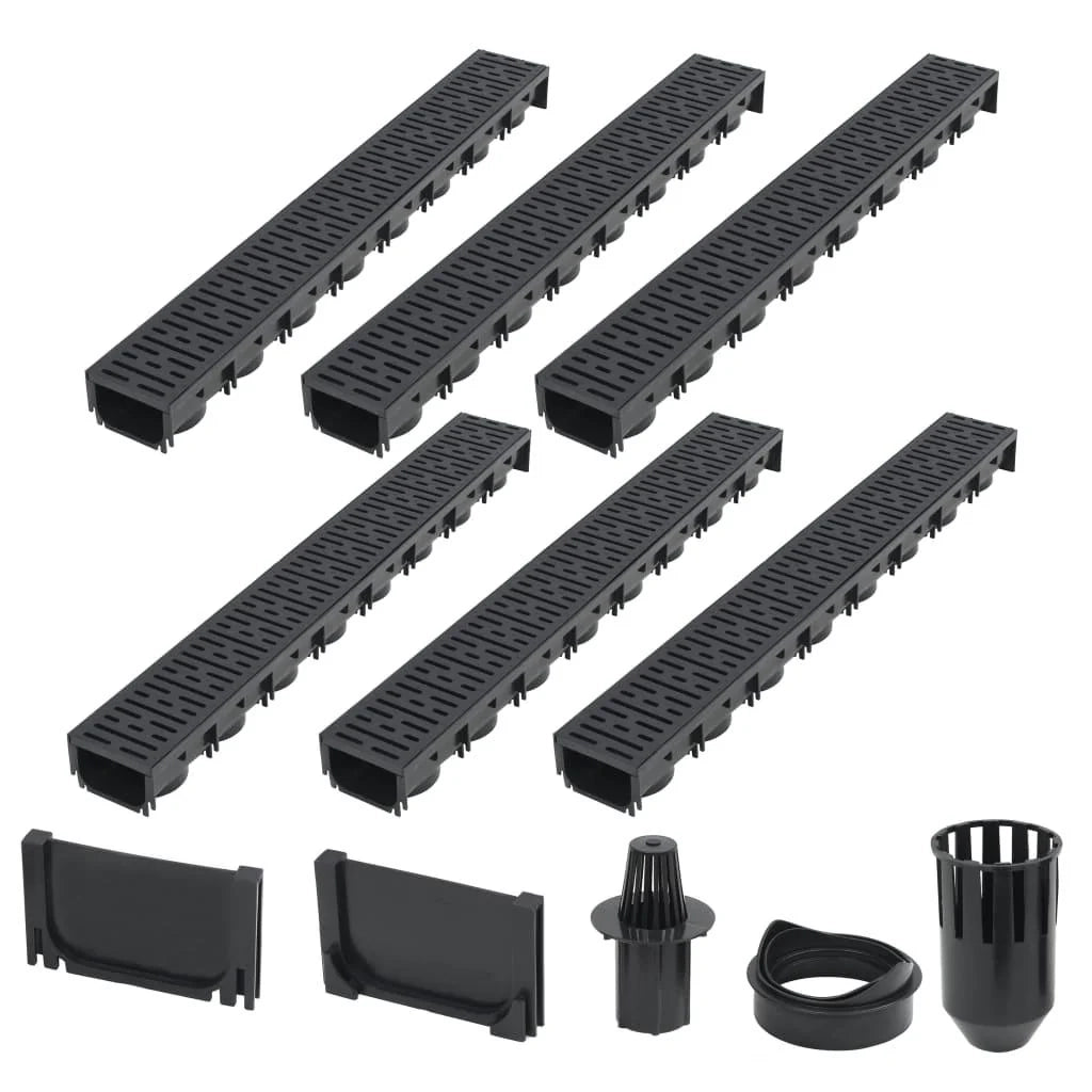 Canalette di drenaggio in plastica da 6 pezzi lunghe 6 m 02_0002990