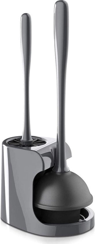 Pulizia bagno - grigio - spazzola per il water e combinata per compensazione - 1 set