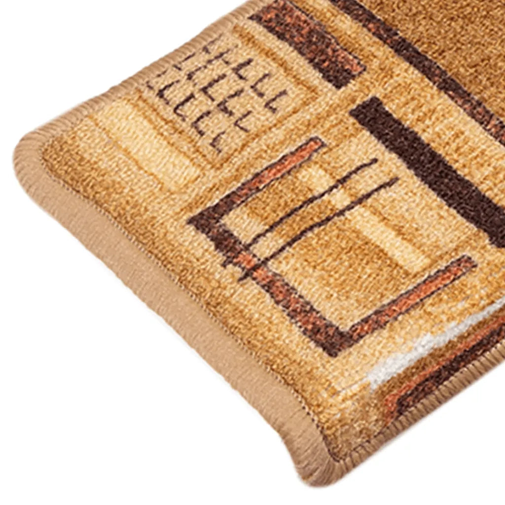 Tappetini Autoadesivi per Scale 15 pz | Gradini per Scale 65x21x4 cm Beige