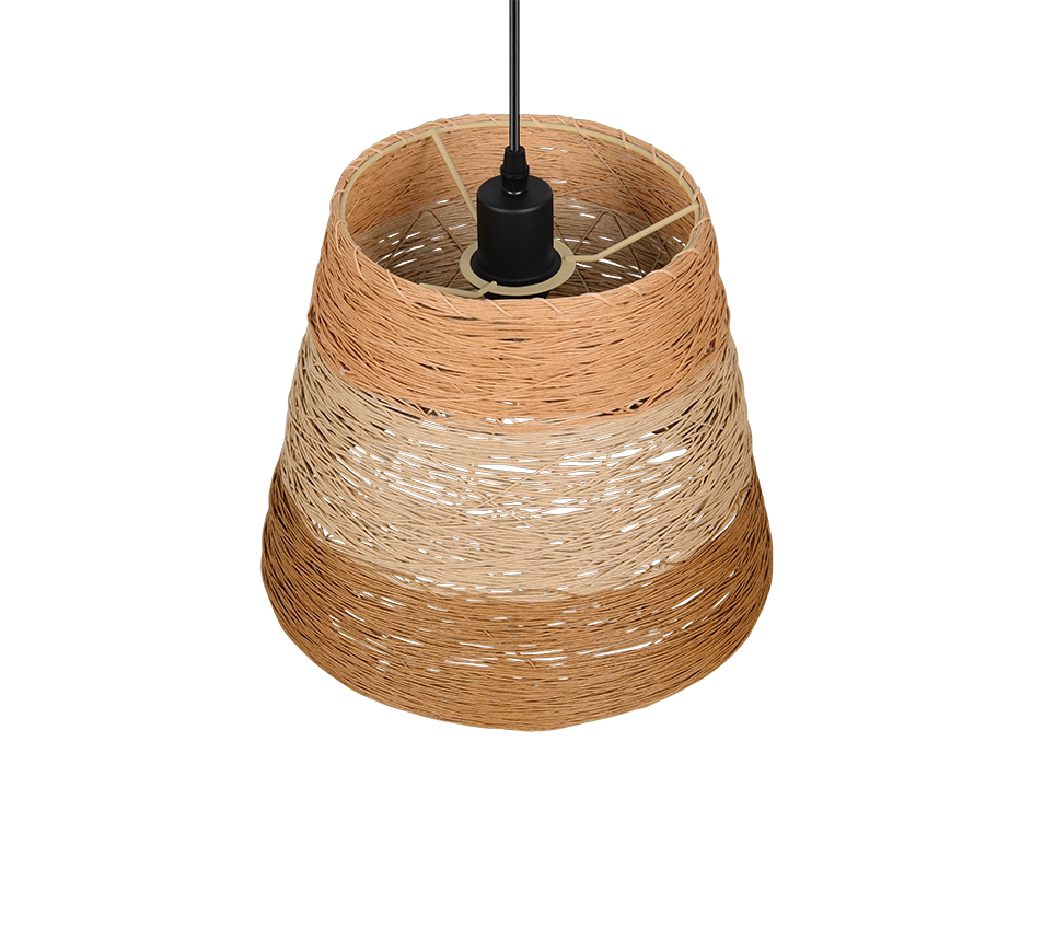 Lampada a sospensione, fibre naturali, 3 tonalità, D 25 cm, Joeline