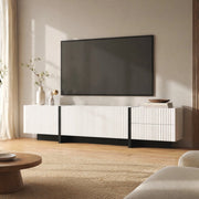 MOBILE TV 190x35x45 cm con 3 ante e 2 cassetti Bianco e Nero
