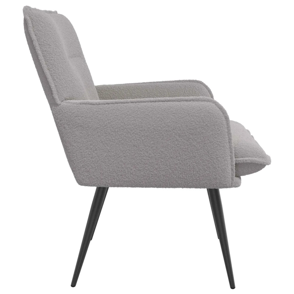 Poltrona Grigio Chiaro Bouclé 42047692