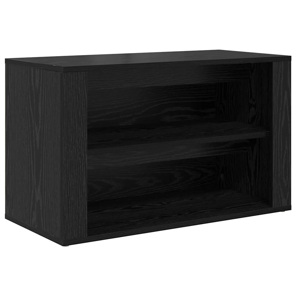 Scarpiera 75 x 35 x 45 cm Legno ingegnerizzato Rovere nero 881017
