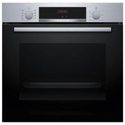 Bosch HBA534BS3 Serie 4 - Forno da incasso elettrico multifunzione, 71 L, Classe A+, 7 funzioni di cottura tra cui HotAir 3D, grill, funzione pizza, Acciaio inox