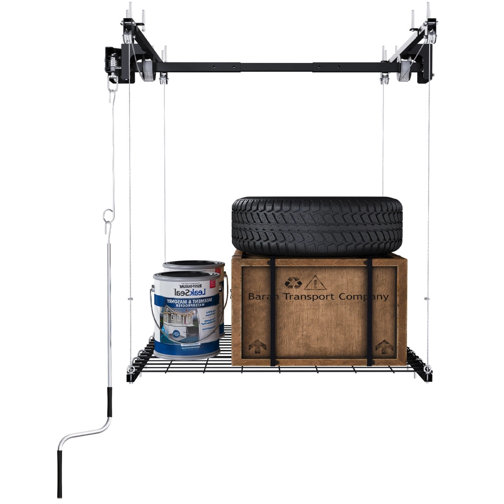 Scaffale da soffitto per garage ¨C Minimal ¨C Acciaio 120x120cm capacit¨¤ 113kg per altezze 3-3.6m