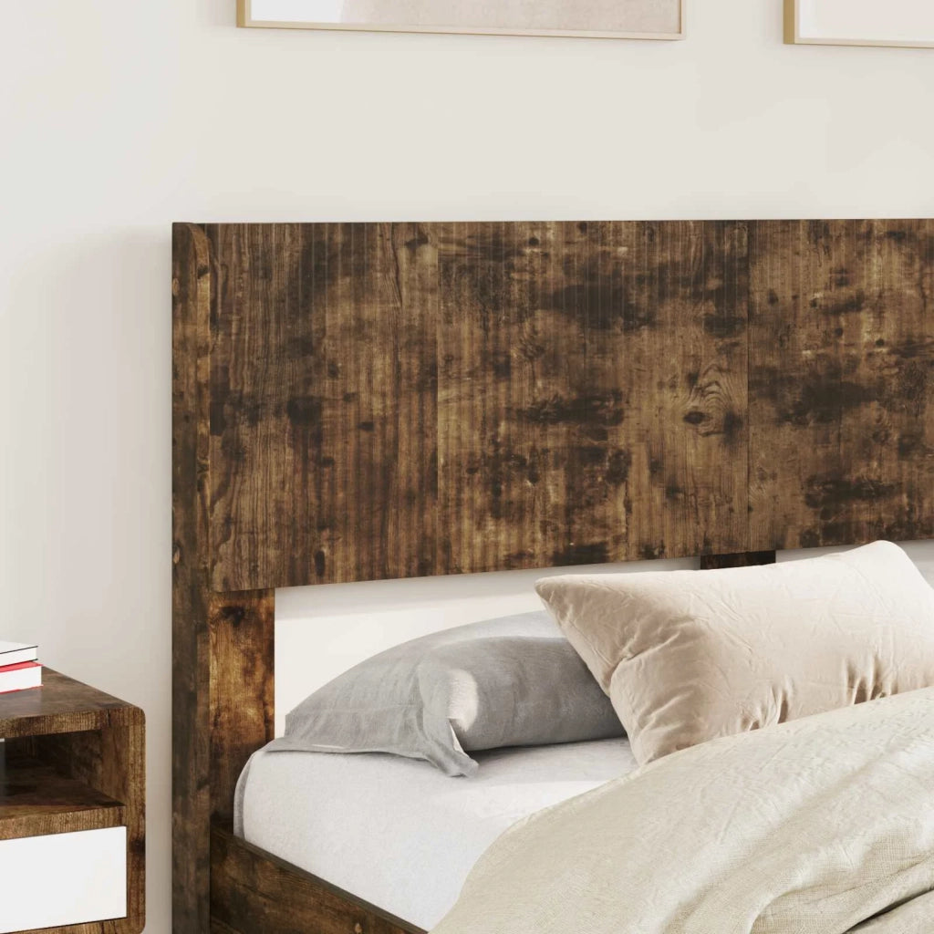 Struttura del letto con stoccaggio e testata Rovere Fumo 3414479