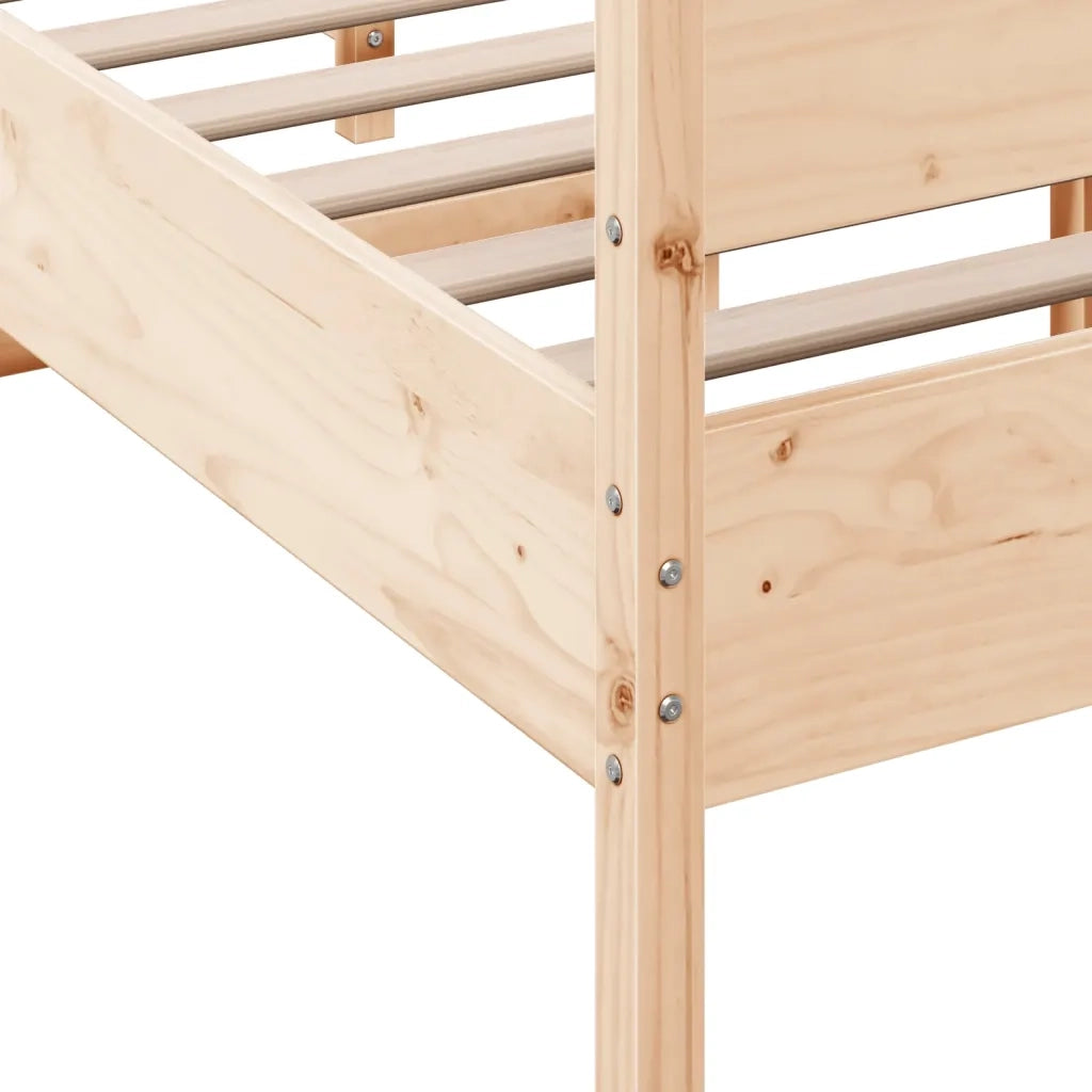 Letto senza Materasso 120x190 cm in Legno Massello di Pino 3216399
